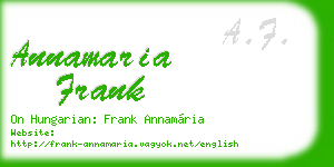 annamaria frank business card